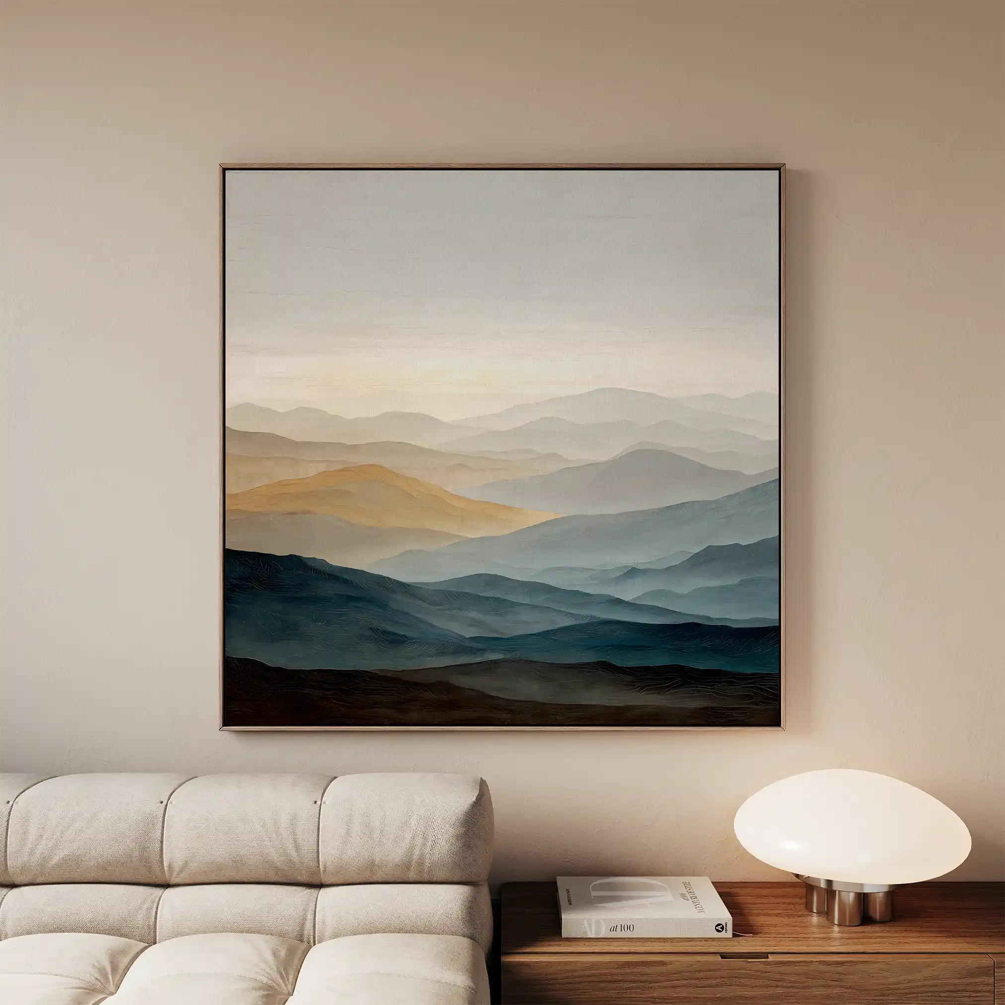 Abstract 926 Canvas Art 16" x 16" / 40 x 40 cm / Black