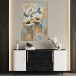 Floral 926 Canvas Art 60 x 40 cm / Black