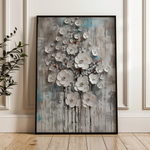 Floral 927 Canvas Art 18" x 24" / 45 x 60 cm / Black