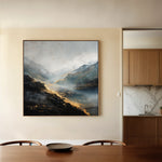 Abstract 928 Canvas Art 16" x 16" / 40 x 40 cm / Black