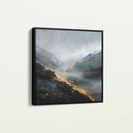 Abstract 928 Canvas Art 16" x 16" / 40 x 40 cm / Black