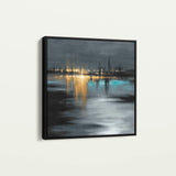 Abstract 929 Canvas Art 16" x 16" / 40 x 40 cm / Black