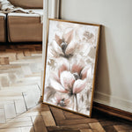 Floral 929 Canvas Art 18" x 24" / 45 x 60 cm / Black