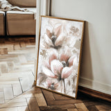 Floral 929 Canvas Art 18" x 24" / 45 x 60 cm / Black
