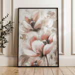 Floral 929 Canvas Art 60 x 40 cm / Black
