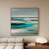 Abstract 930 Canvas Art 16" x 16" / 40 x 40 cm / Black