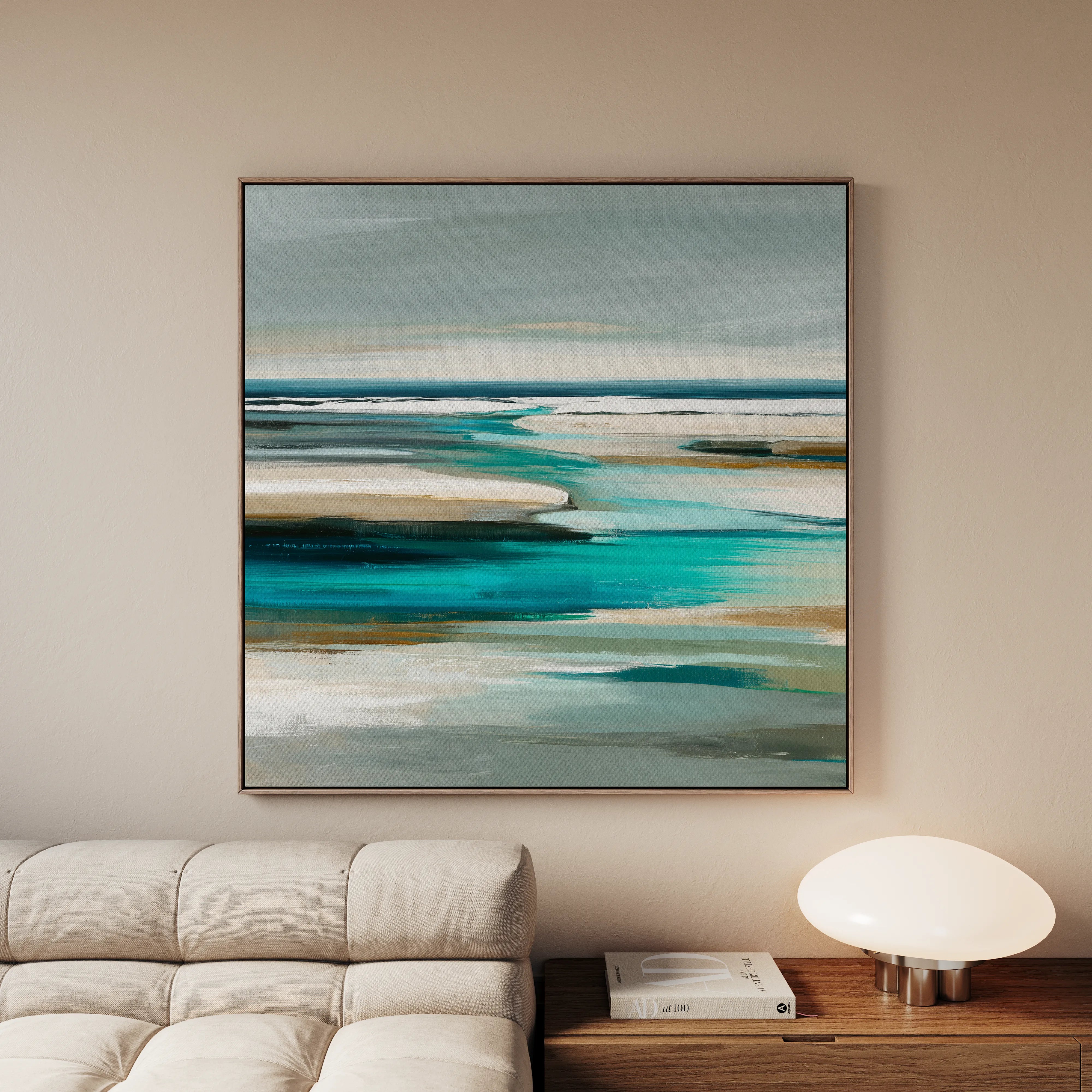 Abstract 930 Canvas Art 16" x 16" / 40 x 40 cm / Black