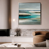 Abstract 930 Canvas Art 16" x 16" / 40 x 40 cm / Black