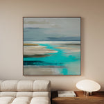 Abstract 931 Canvas Art 16" x 16" / 40 x 40 cm / Black