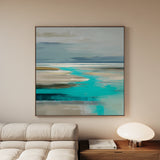 Abstract 931 Canvas Art 16" x 16" / 40 x 40 cm / Black