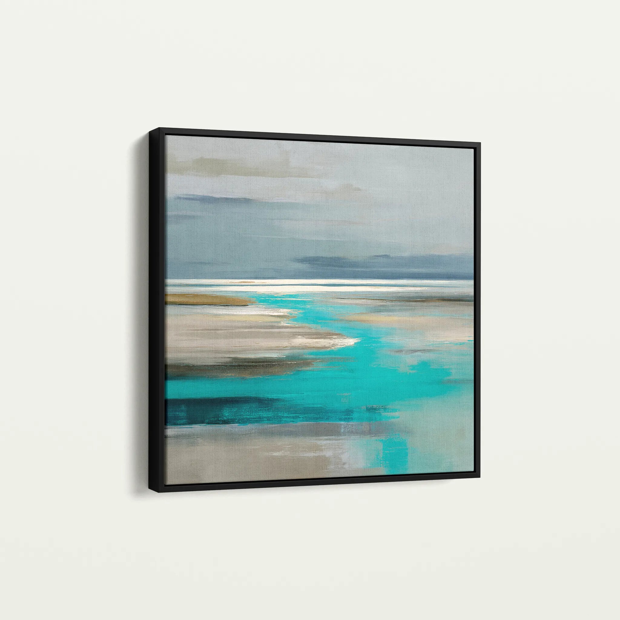 Abstract 931 Canvas Art 16" x 16" / 40 x 40 cm / Black