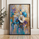 Floral 931 Canvas Art 18" x 24" / 45 x 60 cm / Black