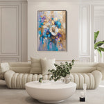 Floral 931 Canvas Art 18" x 24" / 45 x 60 cm / Black