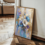Floral 931 Canvas Art 18" x 24" / 45 x 60 cm / Black