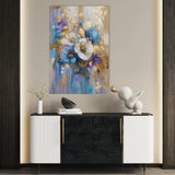 Floral 931 Canvas Art 18" x 24" / 45 x 60 cm / Black