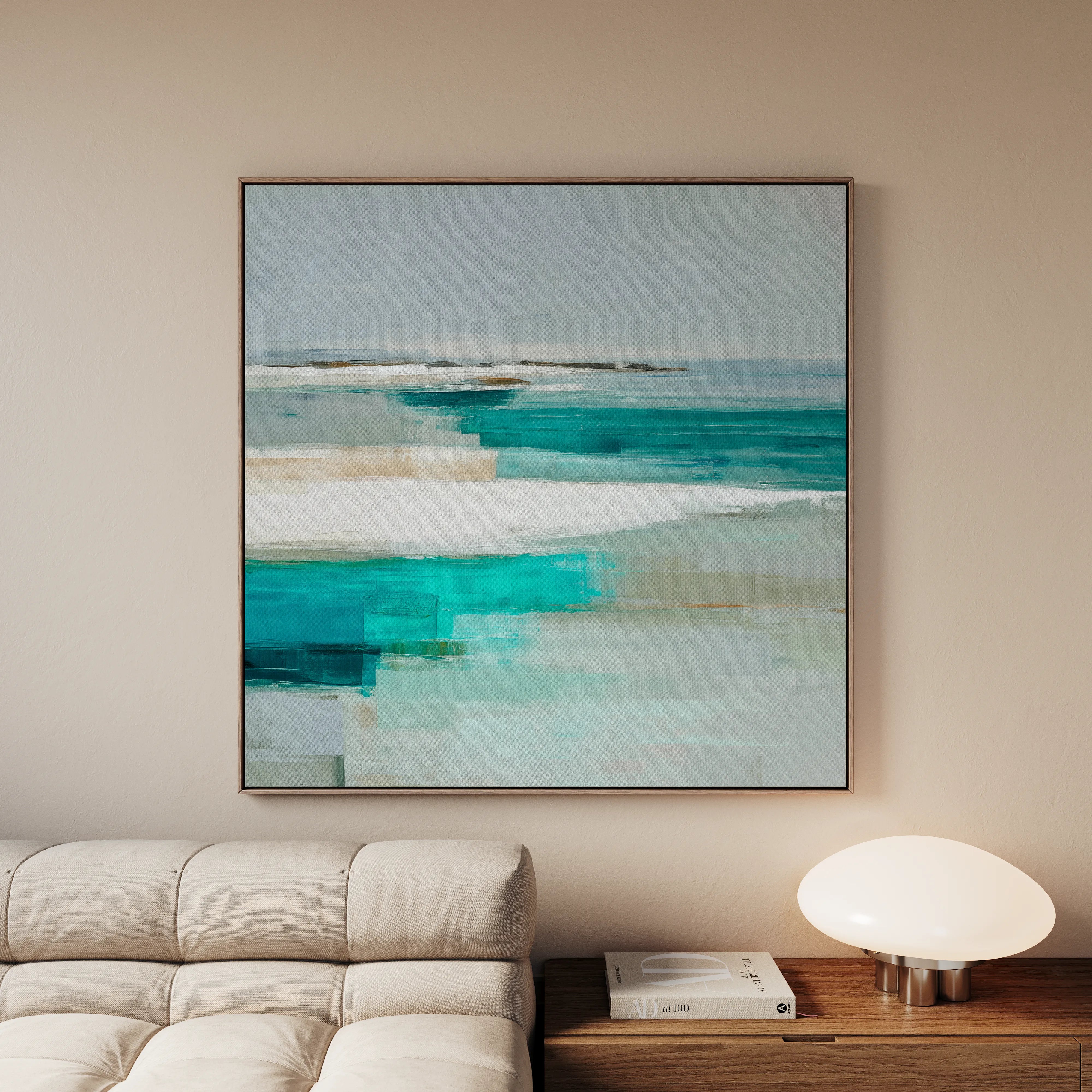 Abstract 932 Canvas Art 16" x 16" / 40 x 40 cm / Black