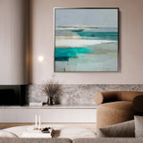 Abstract 932 Canvas Art 16" x 16" / 40 x 40 cm / Black