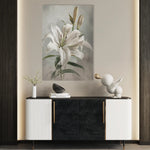 Floral 932 Canvas Art 18" x 24" / 45 x 60 cm / Black