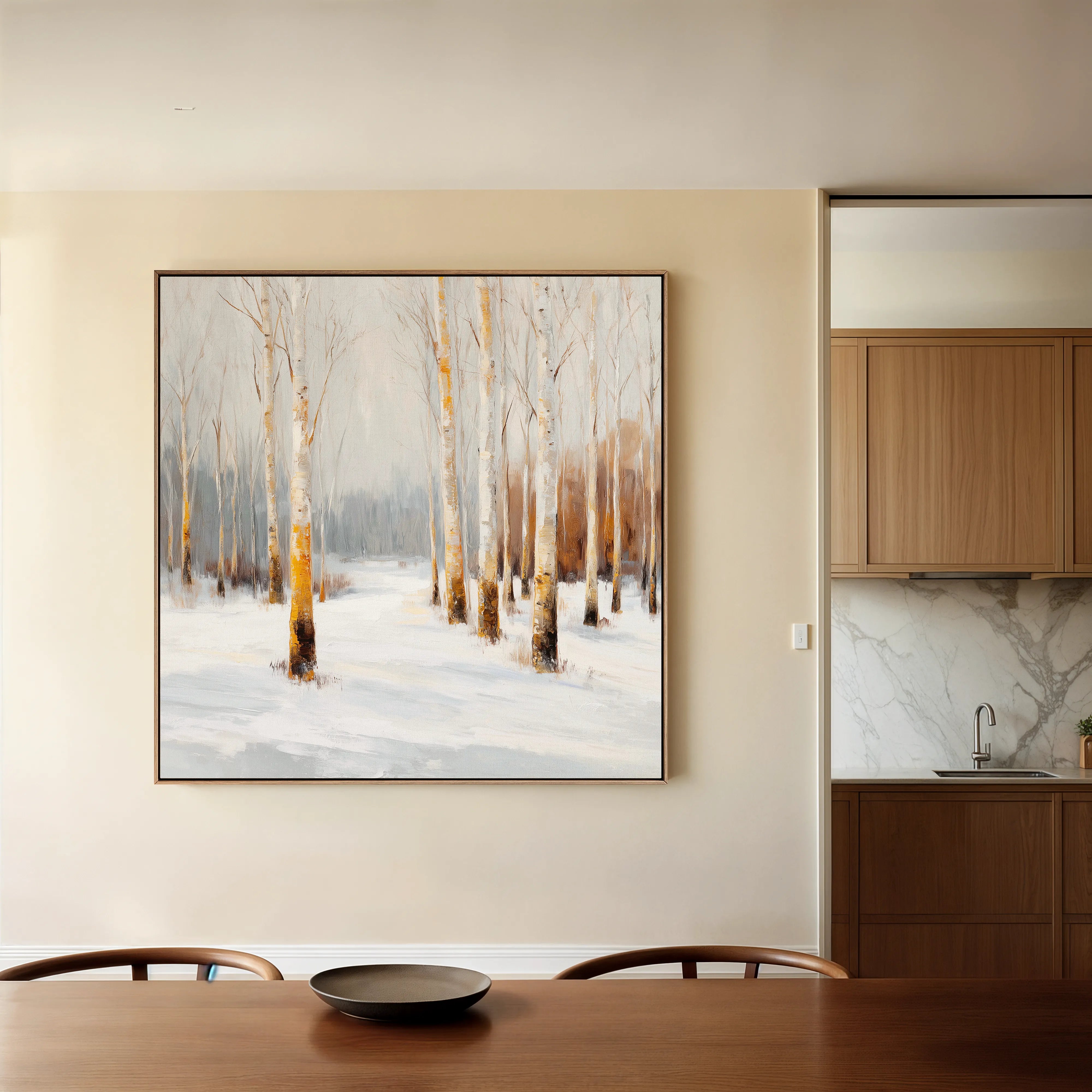 Abstract 933 Canvas Art 16" x 16" / 40 x 40 cm / Black