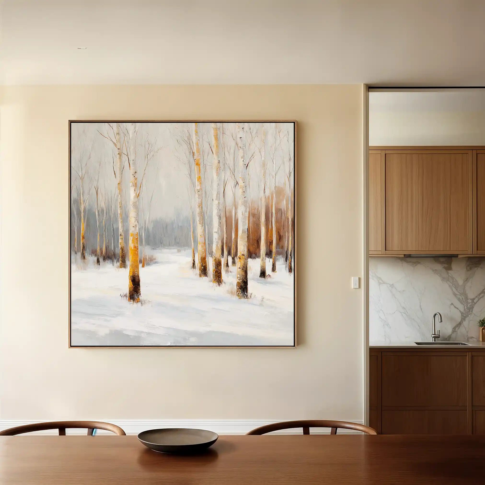 Abstract 933 Canvas Art 16" x 16" / 40 x 40 cm / Black
