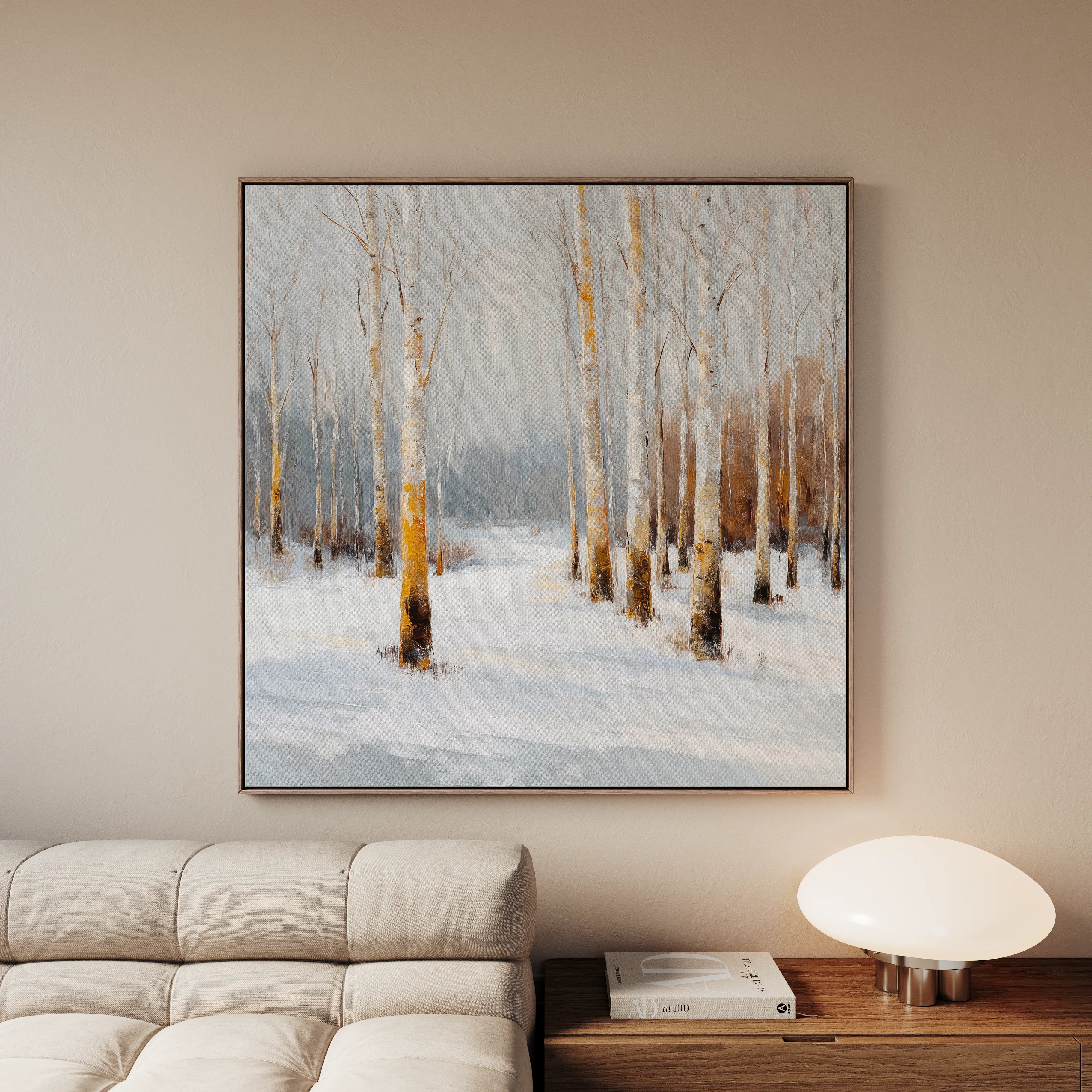 Abstract 933 Canvas Art 16" x 16" / 40 x 40 cm / Black