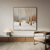 Abstract 933 Canvas Art 16" x 16" / 40 x 40 cm / Black