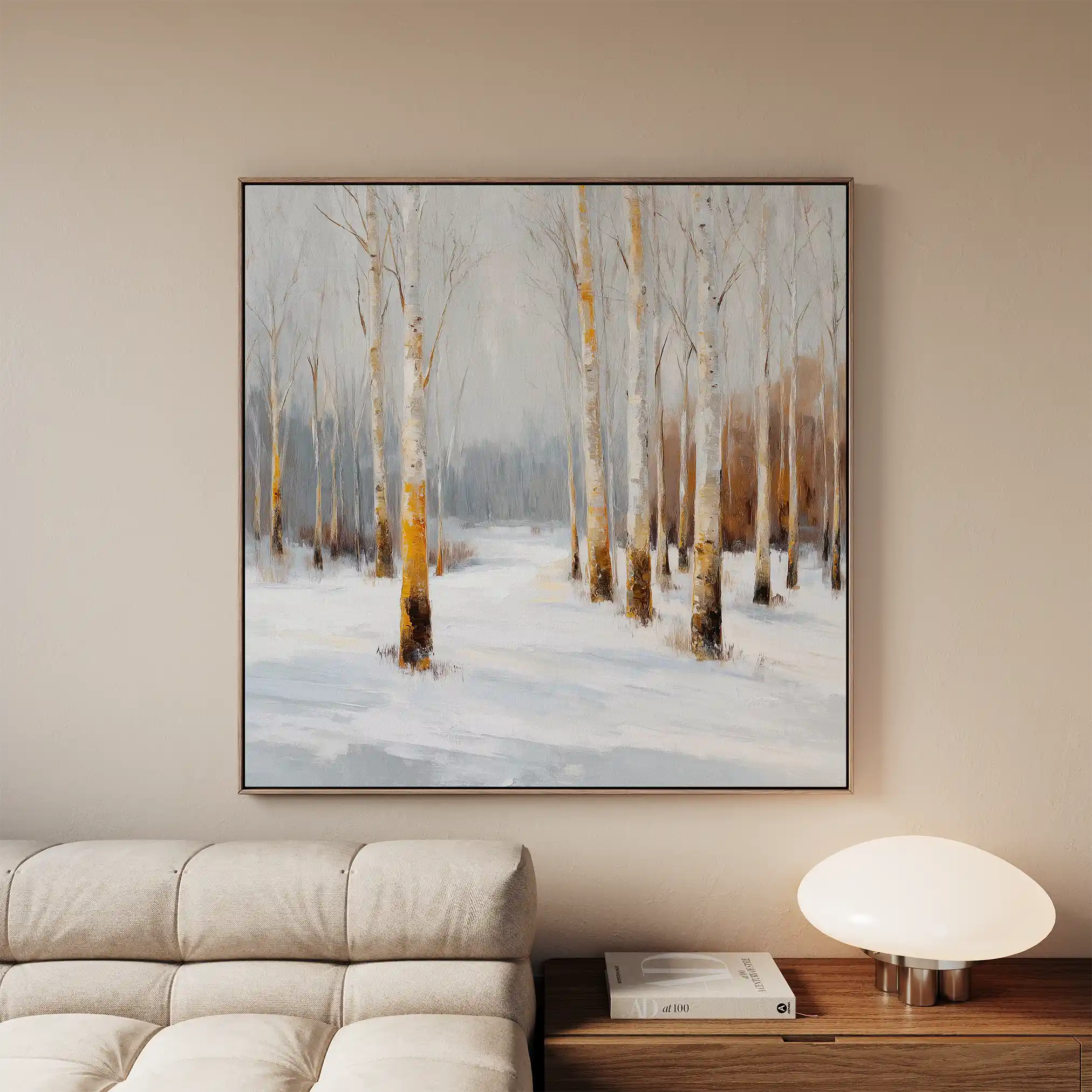 Abstract 933 Canvas Art 16" x 16" / 40 x 40 cm / Black