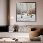 Abstract 933 Canvas Art 16" x 16" / 40 x 40 cm / Black
