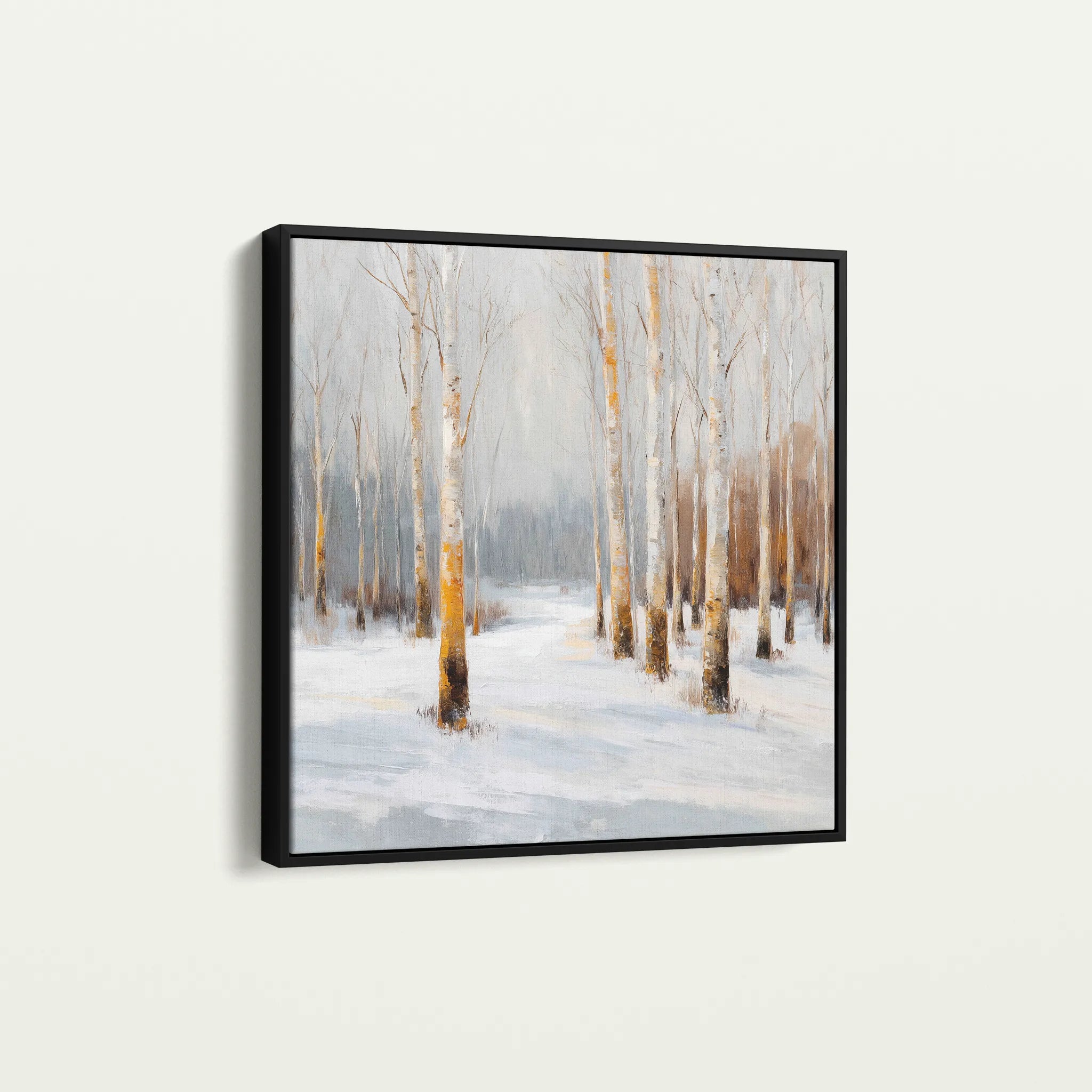 Abstract 933 Canvas Art 16" x 16" / 40 x 40 cm / Black