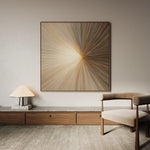 Abstract 934 Canvas Art 16" x 16" / 40 x 40 cm / Black
