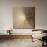 Abstract 934 Canvas Art 16" x 16" / 40 x 40 cm / Black