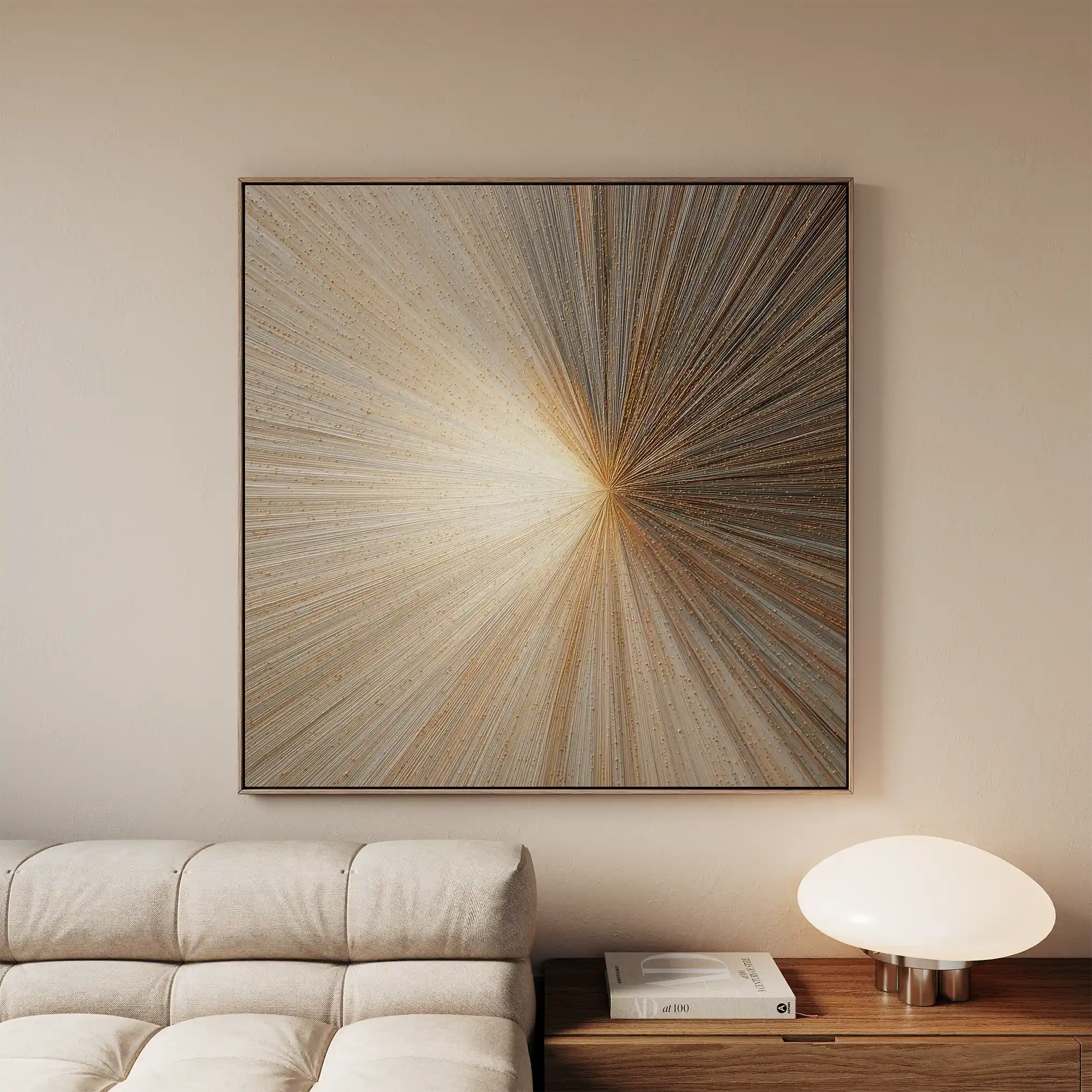 Abstract 934 Canvas Art 16" x 16" / 40 x 40 cm / Black