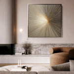 Abstract 934 Canvas Art 16" x 16" / 40 x 40 cm / Black