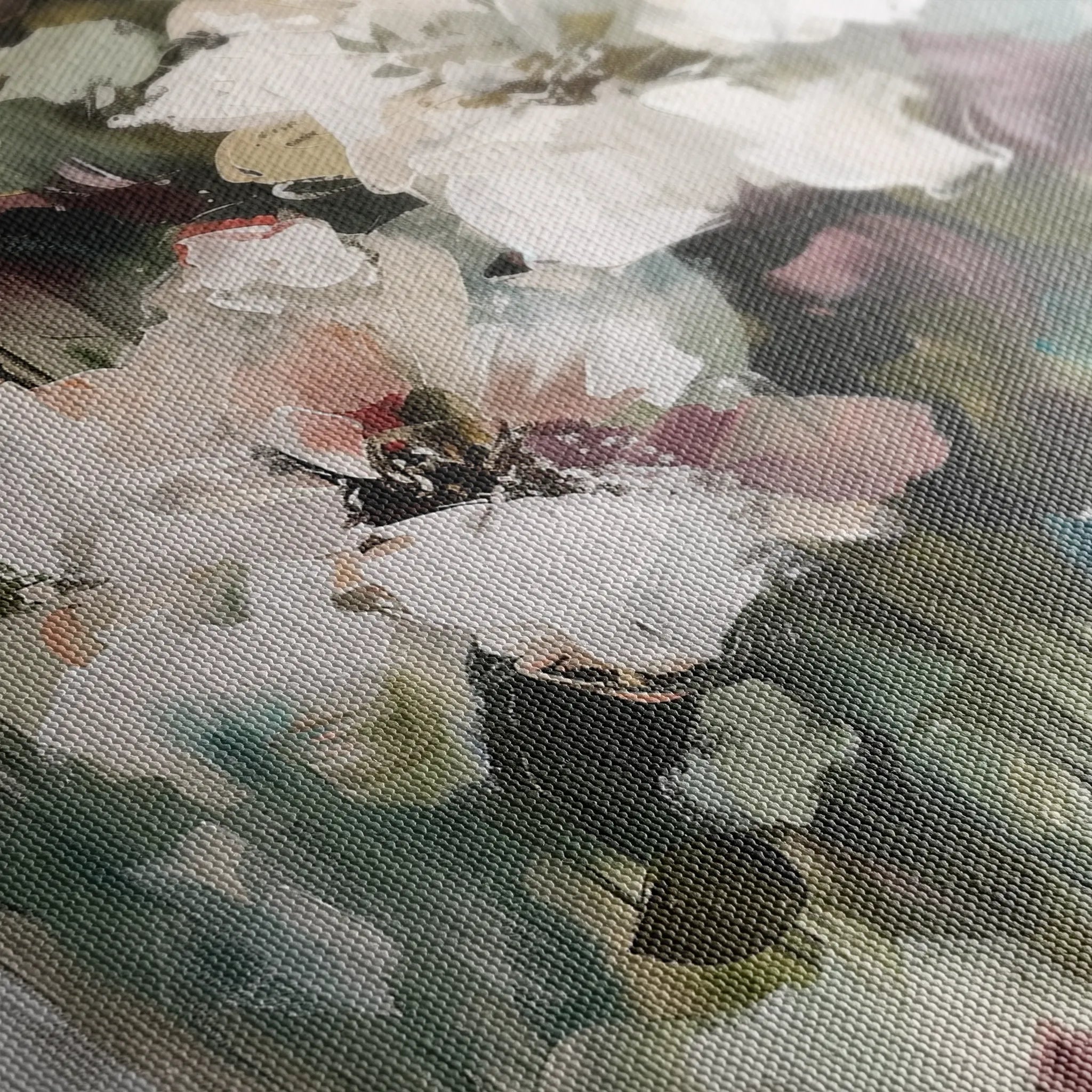 Floral 934 Canvas Art 18" x 24" / 45 x 60 cm / Black
