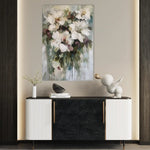 Floral 934 Canvas Art 60 x 40 cm / Black