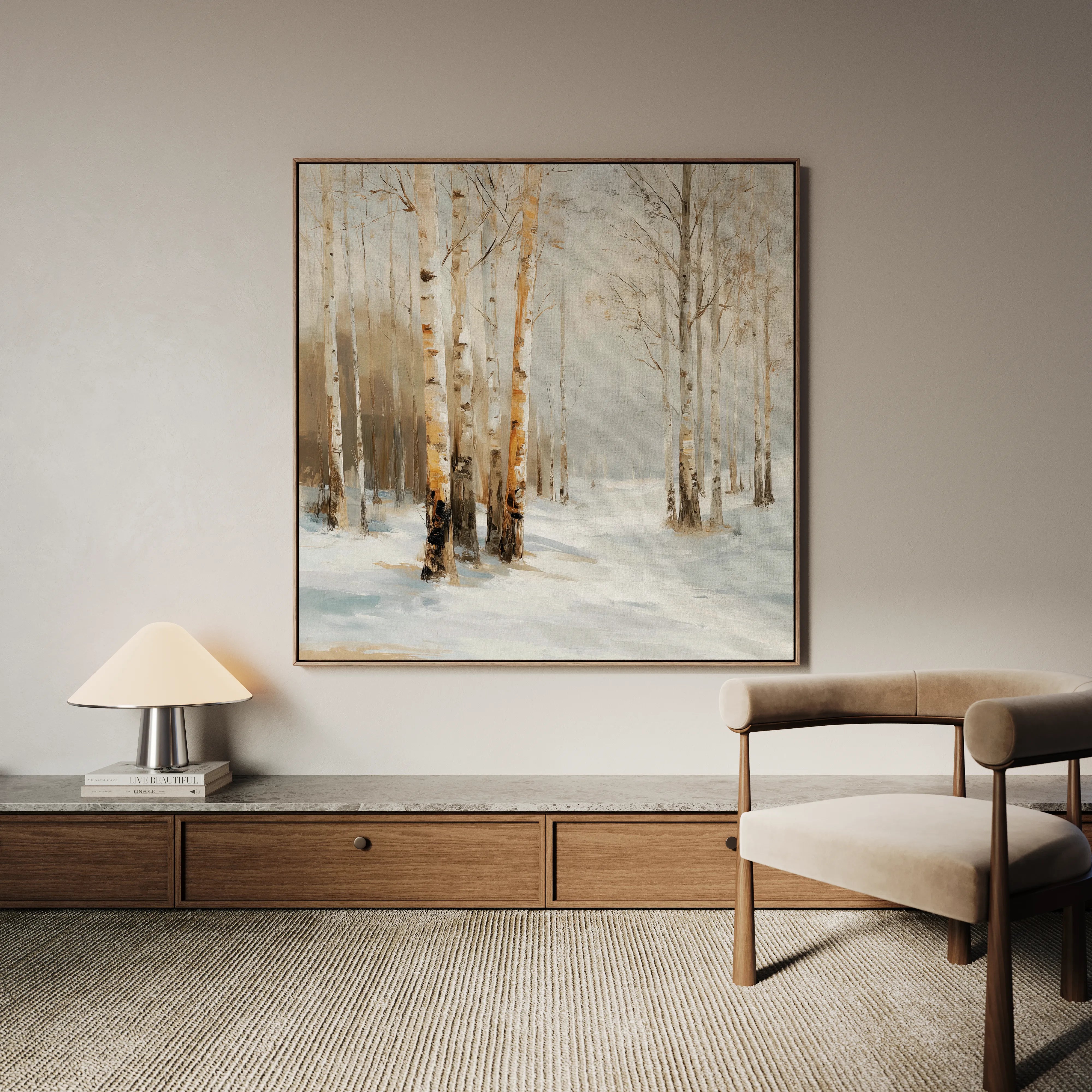 Abstract 935 Canvas Art 16" x 16" / 40 x 40 cm / Black