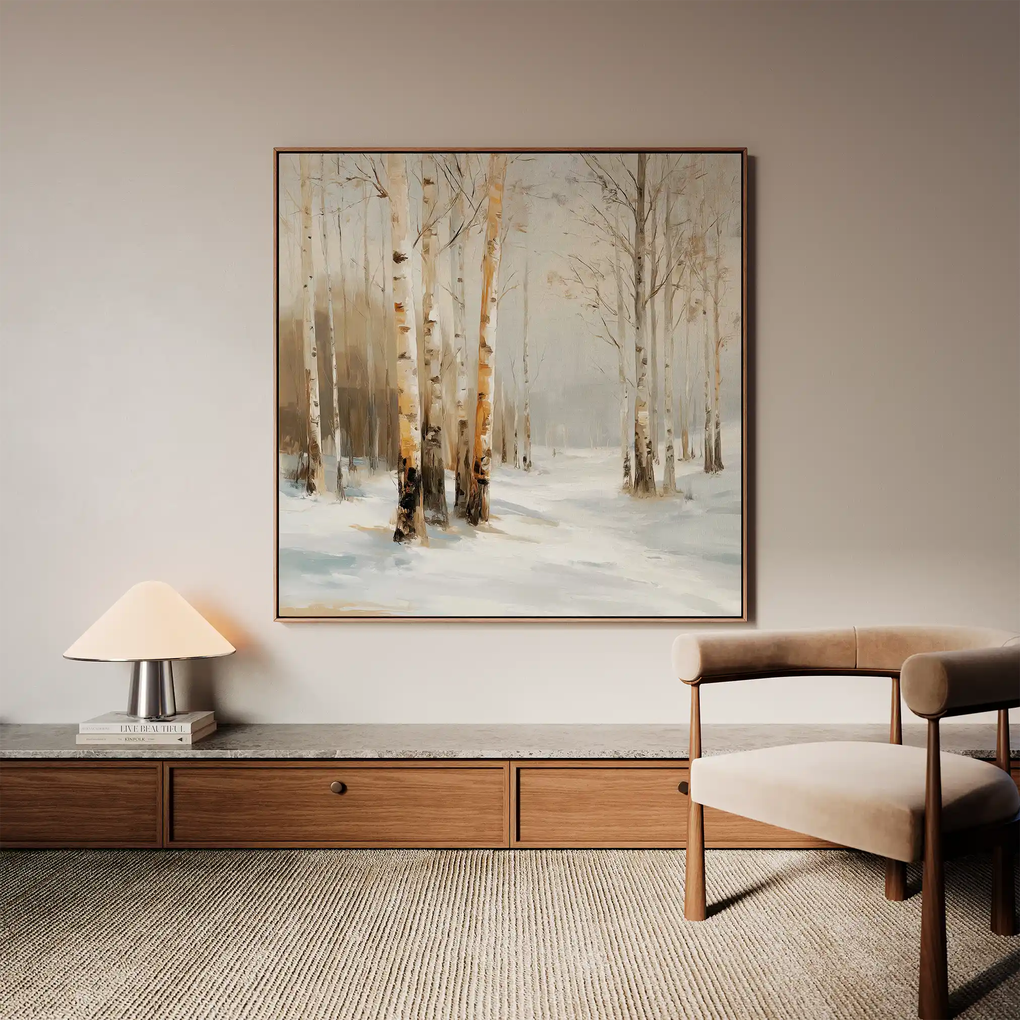 Abstract 935 Canvas Art 16" x 16" / 40 x 40 cm / Black