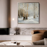 Abstract 935 Canvas Art 16" x 16" / 40 x 40 cm / Black
