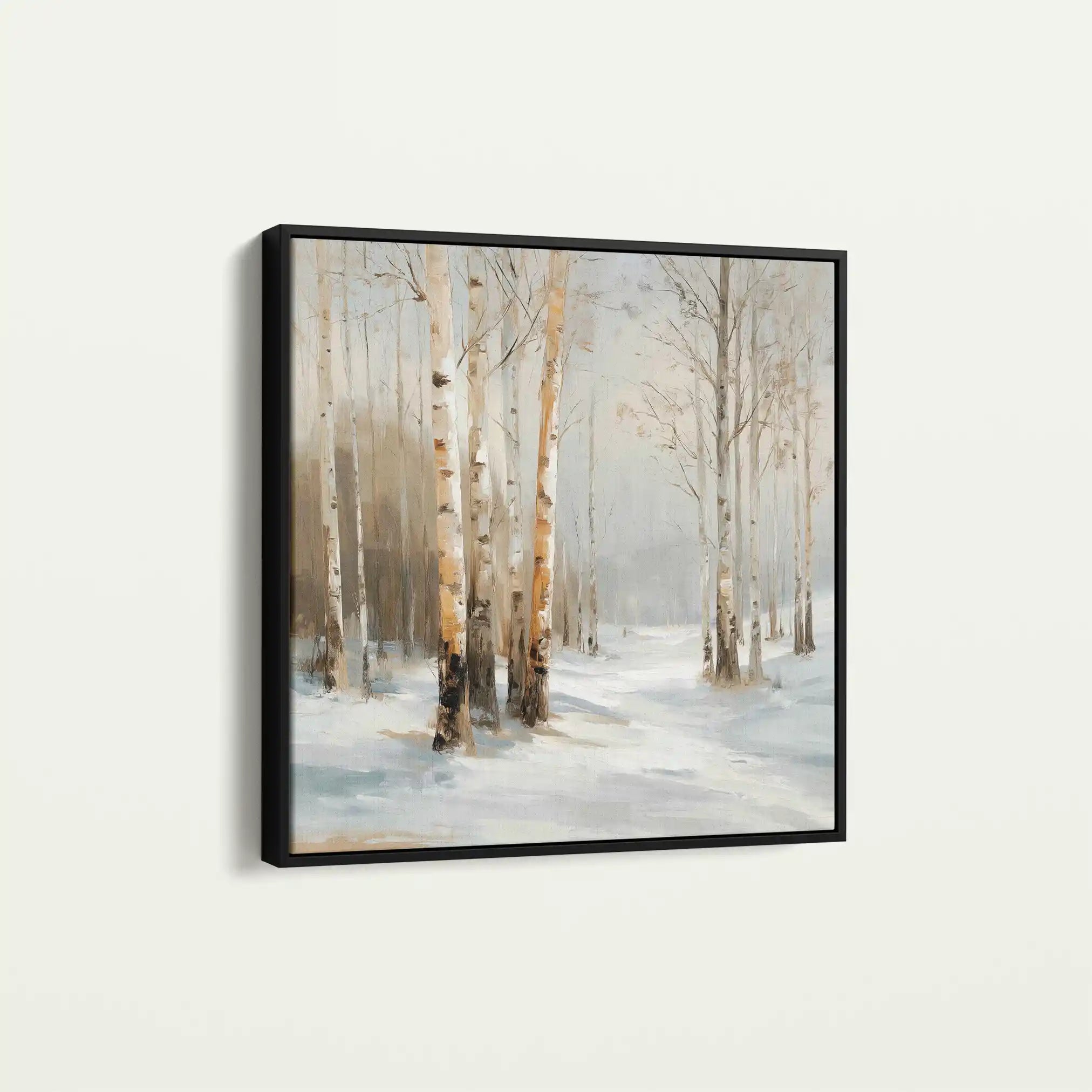 Abstract 935 Canvas Art 16" x 16" / 40 x 40 cm / Black