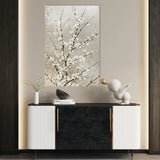 Floral 935 Canvas Art 18" x 24" / 45 x 60 cm / Black
