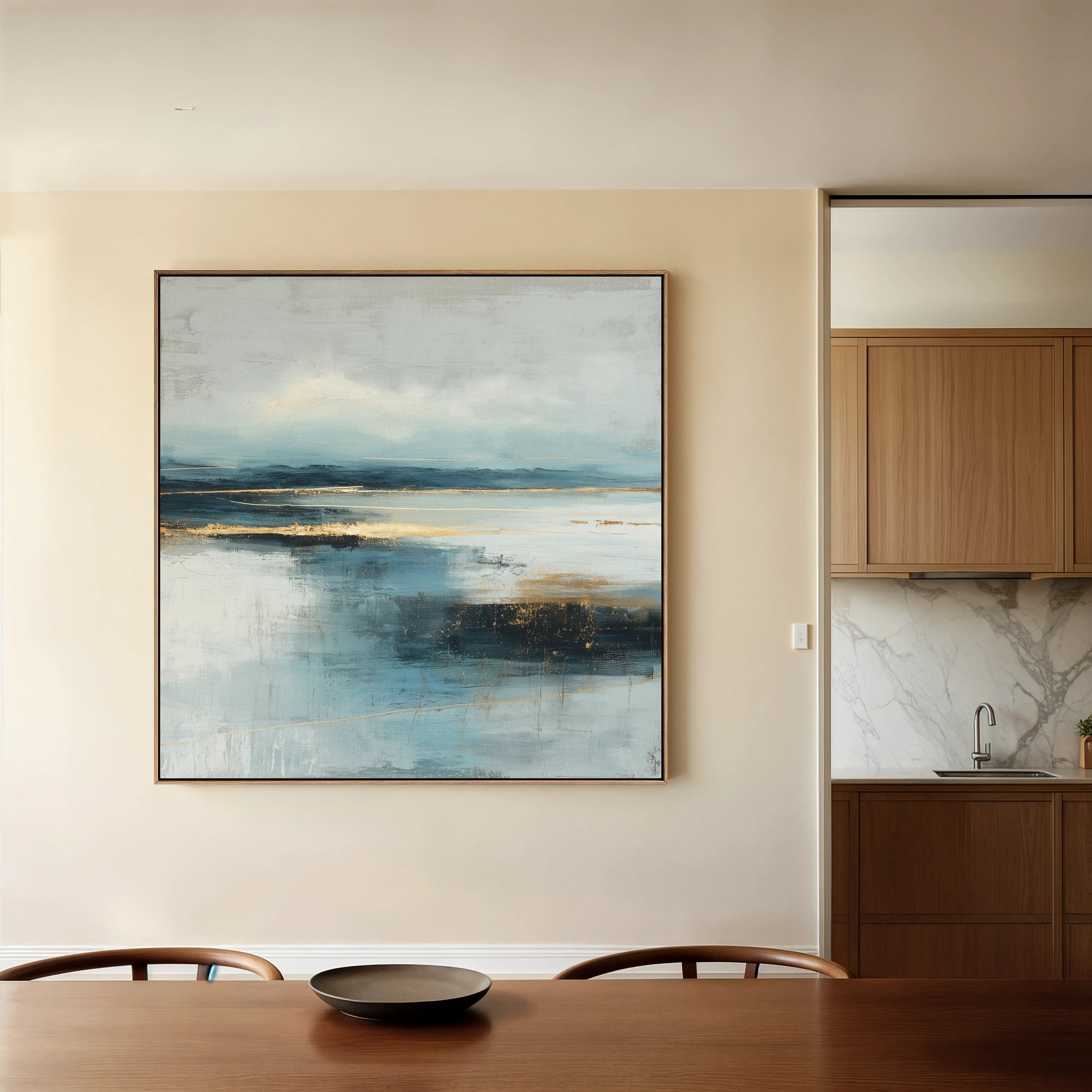 Abstract 936 Canvas Art 16" x 16" / 40 x 40 cm / Black