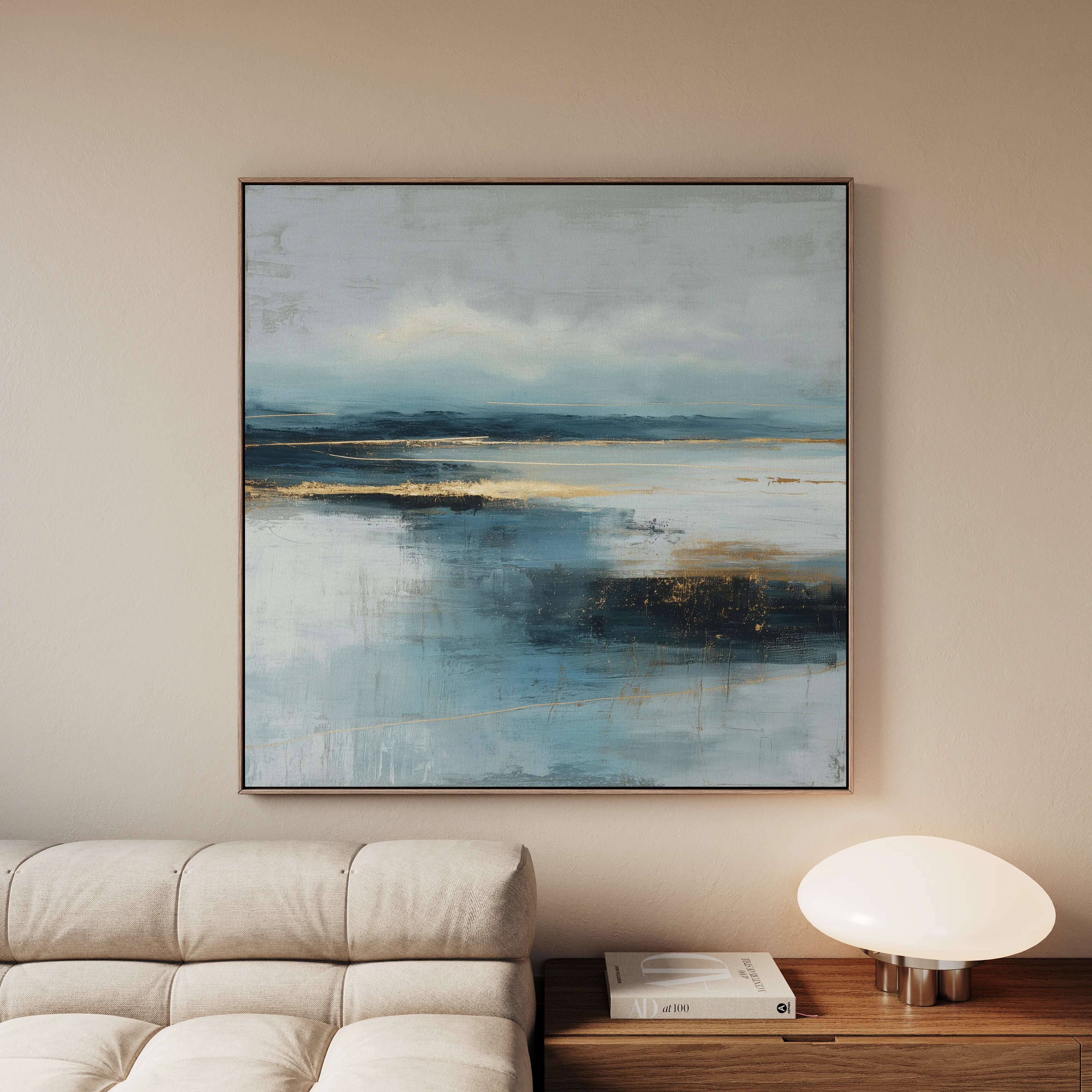 Abstract 936 Canvas Art 16" x 16" / 40 x 40 cm / Black