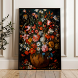 Floral 936 Canvas Art 18" x 24" / 45 x 60 cm / Black