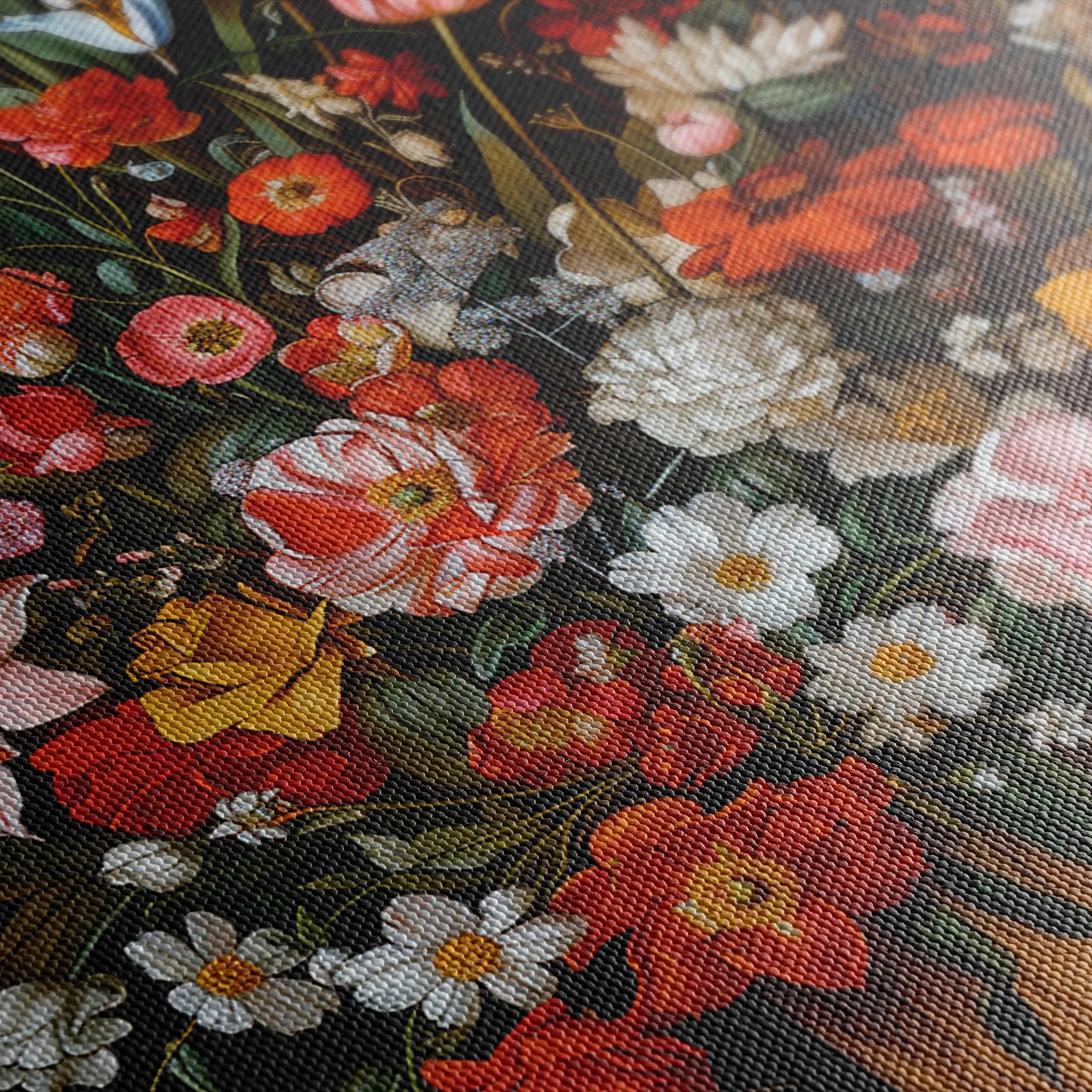 Floral 936 Canvas Art 18" x 24" / 45 x 60 cm / Black
