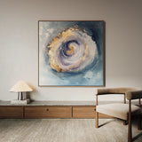 Abstract 937 Canvas Art 16" x 16" / 40 x 40 cm / Black
