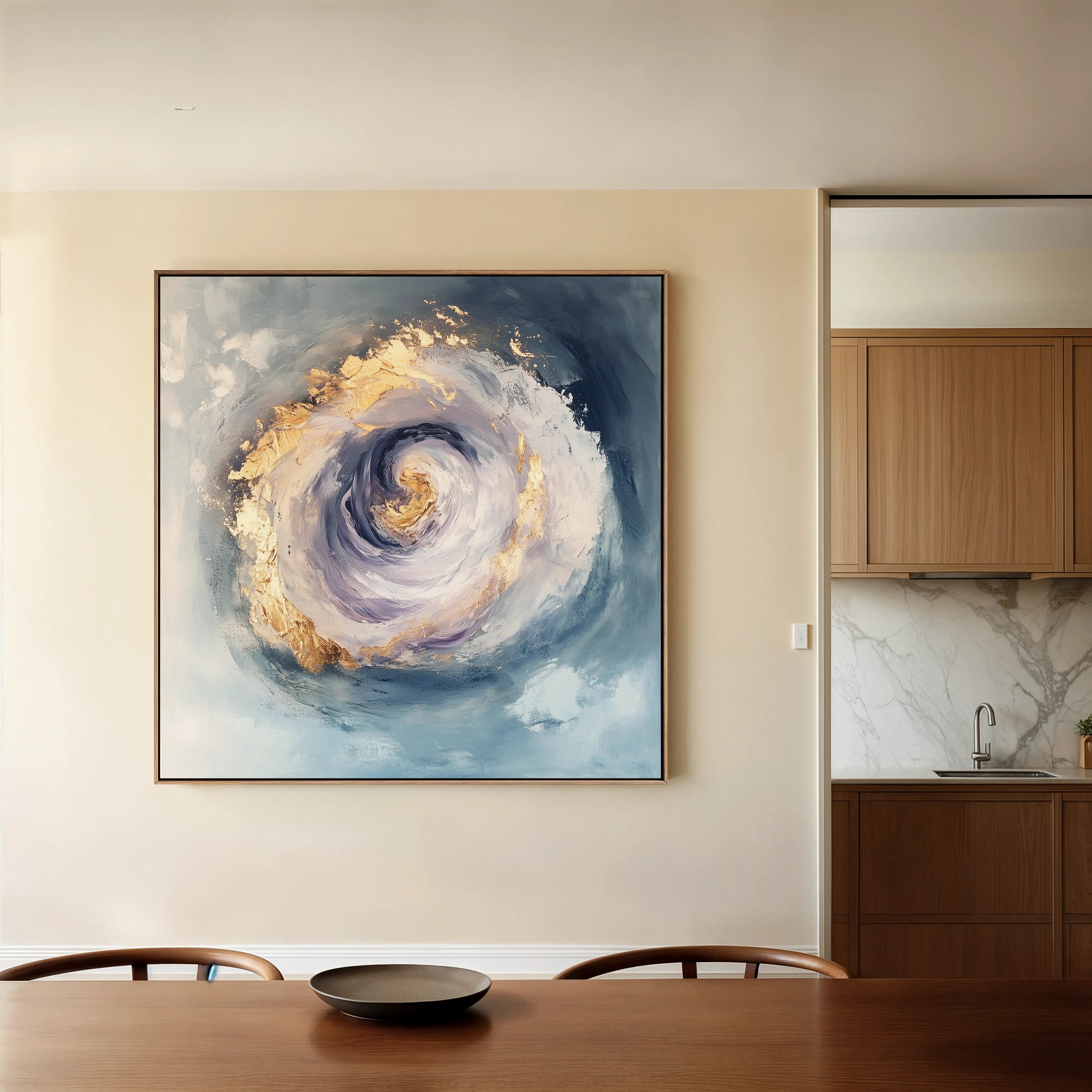 Abstract 937 Canvas Art 16" x 16" / 40 x 40 cm / Black