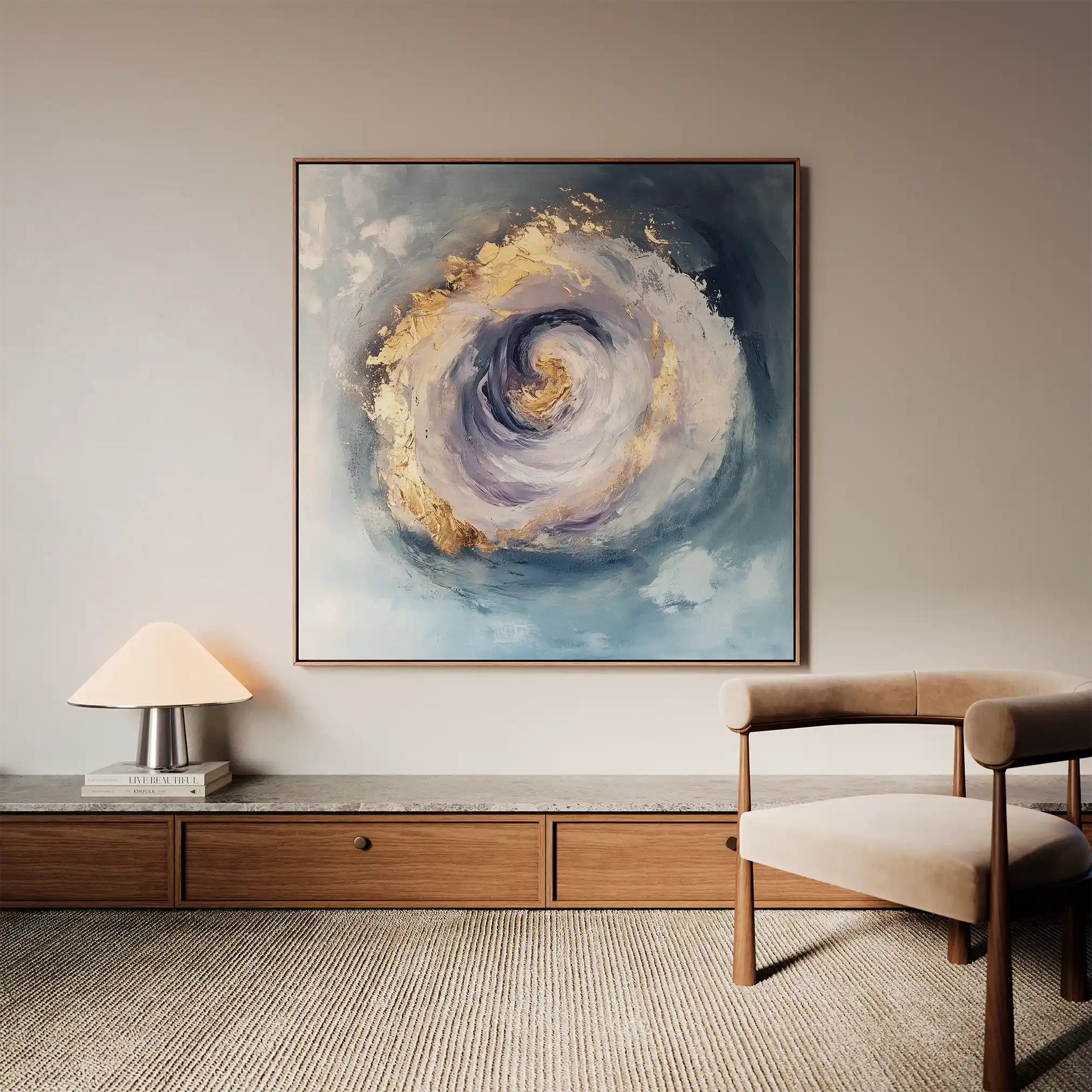 Abstract 937 Canvas Art 60 x 60 cm / Black