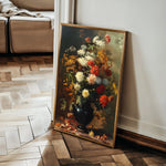 Floral 937 Canvas Art 18" x 24" / 45 x 60 cm / Black