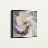 Abstract 938 Canvas Art 16" x 16" / 40 x 40 cm / Black