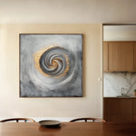 Abstract 939 Canvas Art 16" x 16" / 40 x 40 cm / Black